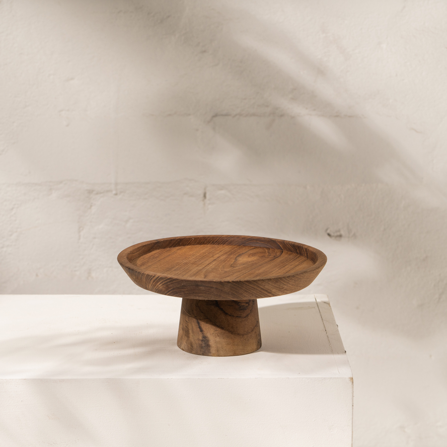 Jali Wooden Cake Stand - Small