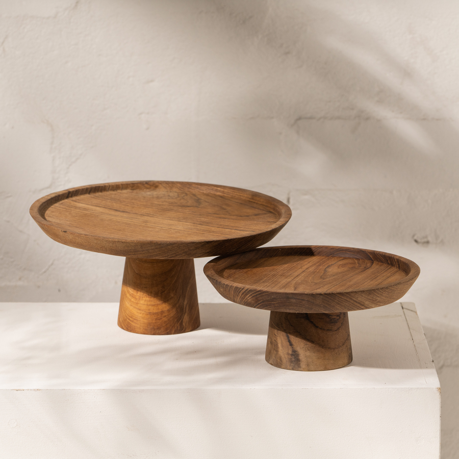 Jali Wooden Cake Stand - Small
