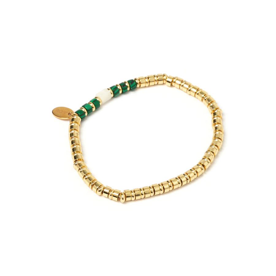 Capri Gold Bracelet Malachite