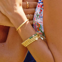 Capri Gold Bracelet Malachite
